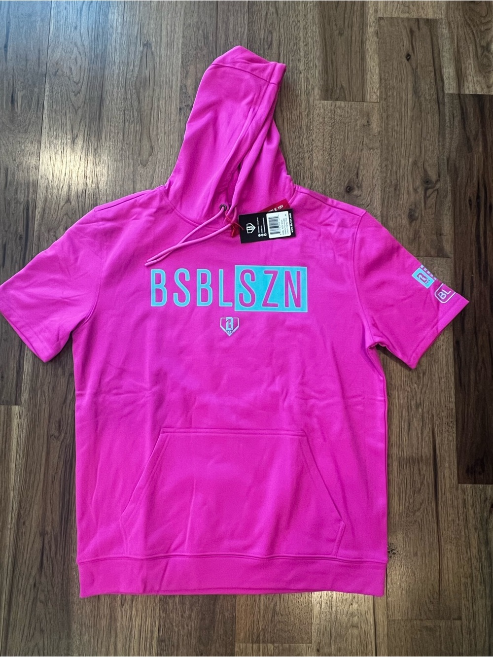 BSBLSZN NWT Baseball Lifestyle 101 adult medium V2 pink hoodie